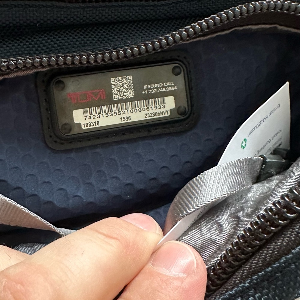 Tumi Blue Backpack Sleek Durable Professional - image 4